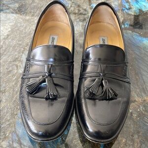 Black Leather Tassel Loafers